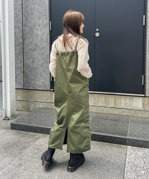 COMMRE（コムル）の「【COMMRE / コムル】シアモヘタートル（ニット/セーター・レディース・モスグリーン/ホワイト/オレンジ・FREE）」の22枚目の写真