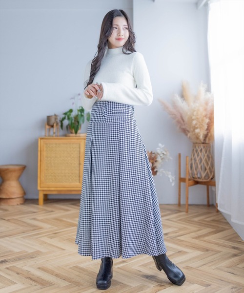 clear（クリア）の「フロントボタンバックスピンドルハイウエストスカート（スカート・レディース・ブラウン系その他2/ブラック系その他/ブラック系その他2・F）」の18枚目の写真