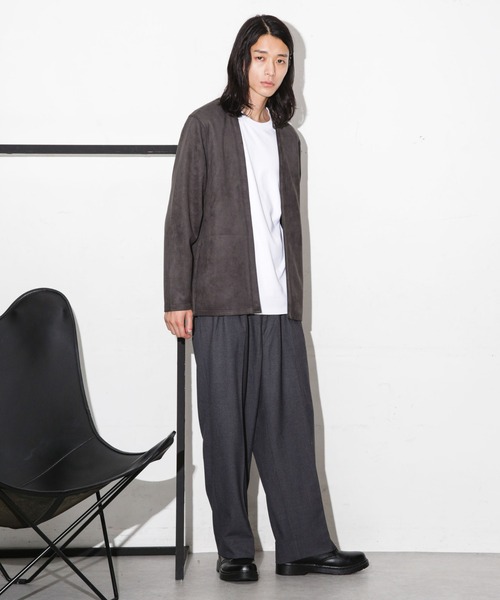 NANO universe（ナノユニバース）の「微起毛ワイドスラックス（スラックス・メンズ・ブラック/チャコール/ネイビー・S/L/M）」の10枚目の写真