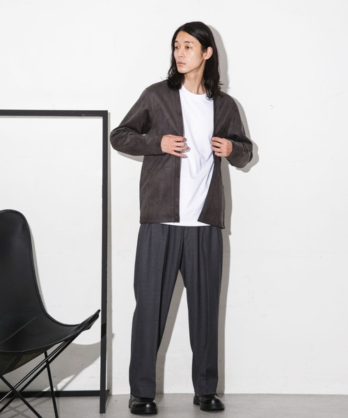 NANO universe 微起毛ワイドスラックス NANO universe（ナノユニバース）の「微起毛ワイドスラックス