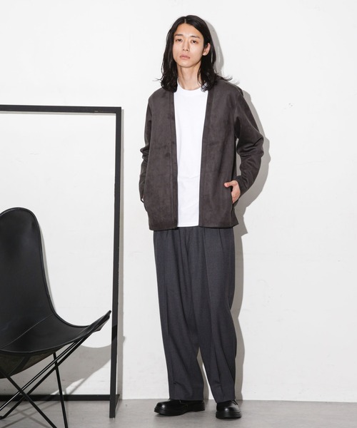 NANO universe（ナノユニバース）の「微起毛ワイドスラックス（スラックス・メンズ・ブラック/チャコール/ネイビー・S/L/M）」の12枚目の写真