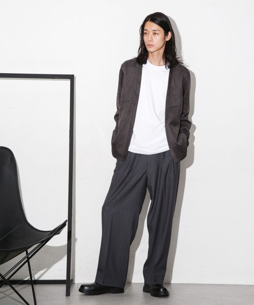 NANO universe（ナノユニバース）の「微起毛ワイドスラックス（スラックス・メンズ・ブラック/チャコール/ネイビー・S/L/M）」の14枚目の写真