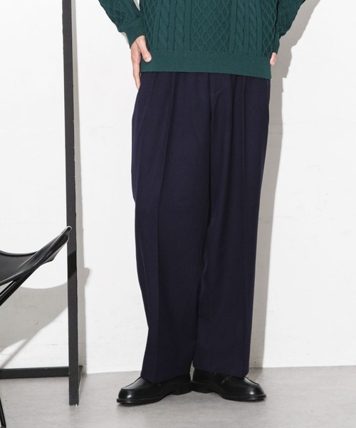 NANO universe（ナノユニバース）の「微起毛ワイドスラックス（スラックス・メンズ・ブラック/チャコール/ネイビー・S/L/M）」の16枚目の写真