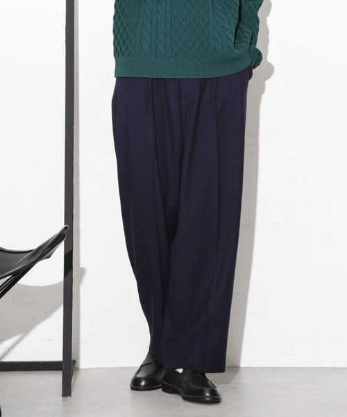 NANO universe（ナノユニバース）の「微起毛ワイドスラックス（スラックス・メンズ・ブラック/チャコール/ネイビー・S/L/M）」の17枚目の写真