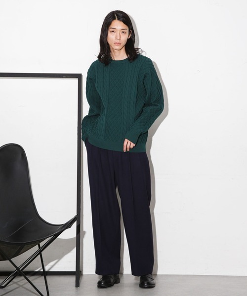 NANO universe（ナノユニバース）の「微起毛ワイドスラックス（スラックス・メンズ・ブラック/チャコール/ネイビー・S/L/M）」の18枚目の写真