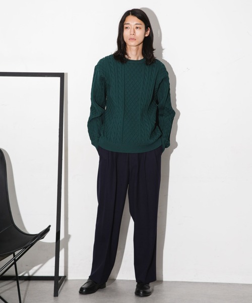 NANO universe（ナノユニバース）の「微起毛ワイドスラックス（スラックス・メンズ・ブラック/チャコール/ネイビー・S/L/M）」の20枚目の写真