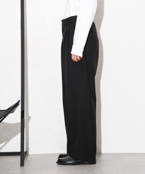 NANO universe（ナノユニバース）の「微起毛ワイドスラックス（スラックス・メンズ・ブラック/チャコール/ネイビー・S/L/M）」の22枚目の写真