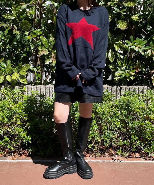 WEGO（ウィゴー）の「WEGO/スタービッグニット（ニット/セーター・レディース・アイボリー/ネイビー・FREE）」の4枚目の写真