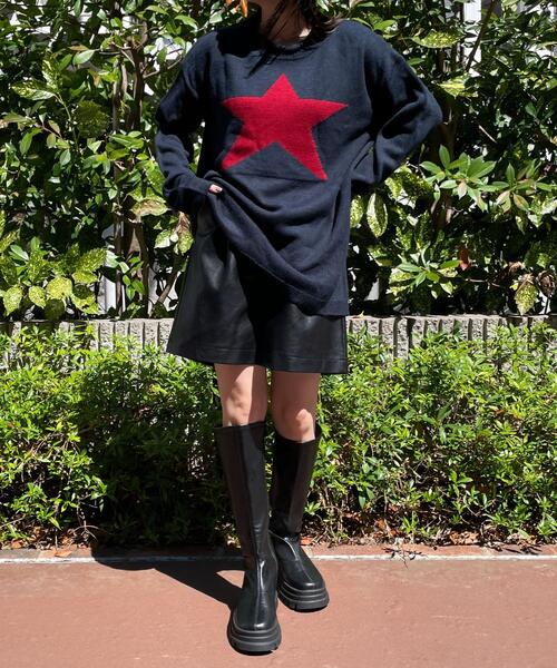 WEGO（ウィゴー）の「WEGO/スタービッグニット（ニット/セーター・レディース・アイボリー/ネイビー・FREE）」の9枚目の写真