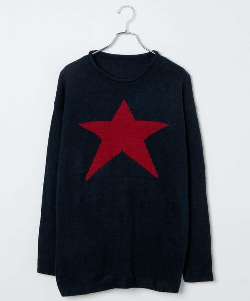 WEGO（ウィゴー）の「WEGO/スタービッグニット（ニット/セーター・レディース・アイボリー/ネイビー・FREE）」の12枚目の写真