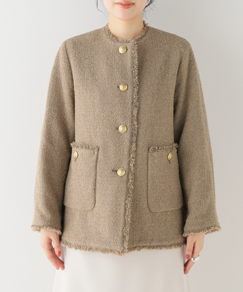 ツイードジャケット　トータリテ ツィードジャケット（ノーカラージャケット）｜La TOTALITE