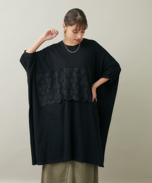 Paradise Picnic(パラダイスピクニック)の「helter.jp パネルレース広広ワンピース(ワンピース・レディース・グリーン/ブラック・FREE)」の8枚目の写真