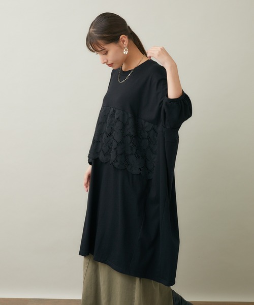 Paradise Picnic(パラダイスピクニック)の「helter.jp パネルレース広広ワンピース(ワンピース・レディース・グリーン/ブラック・FREE)」の9枚目の写真