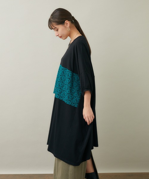 Paradise Picnic(パラダイスピクニック)の「helter.jp パネルレース広広ワンピース(ワンピース・レディース・グリーン/ブラック・FREE)」の21枚目の写真