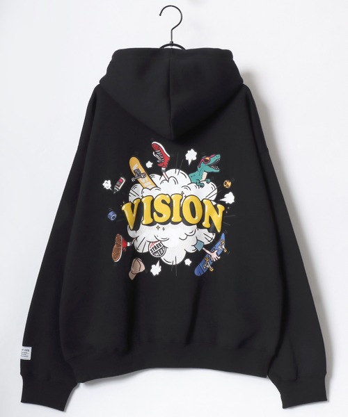 VISION STREET WEAR(ヴィジョンストリートウェア)の「VISION STREET WEAR/ヴィジョンストリートウェア オーバーサイズ 裏起毛 バックプリント スウェット/パーカー レディース メンズ(パーカー・メンズ・ホワイト系その他/ブラック/グレー系その他/アッシュグレー/オフホワイト/ブラック系その他・M/L/LL)」の20枚目の写真