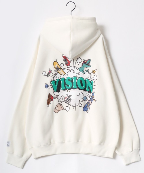 VISION STREET WEAR(ヴィジョンストリートウェア)の「VISION STREET WEAR/ヴィジョンストリートウェア オーバーサイズ 裏起毛 バックプリント スウェット/パーカー レディース メンズ(パーカー・メンズ・ホワイト系その他/ブラック/グレー系その他/アッシュグレー/オフホワイト/ブラック系その他・M/L/LL)」の16枚目の写真