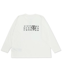 未使用品 エムエムシックス メゾンマルジェラ MM6 Maison Margiela 22AW メッシュトップス カットソー 長袖 M ホワイト/レッド 白/赤 S52NC セール】MM6 Maison Margiela(エムエムシックス メゾン