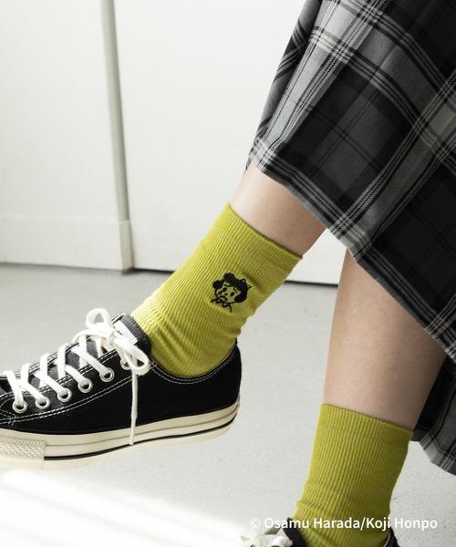 LEPSIM（レプシィム）の「【OSAMU GOODS×LEPSIM】ソックス　988867（ソックス/靴下・レディース・ホワイト/ライトグリーン/レッド/ブルー/ブラック/ベージュ/チャコールグレー/アイボリー・ONE SIZE）」の6枚目の写真