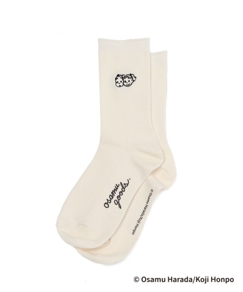 LEPSIM（レプシィム）の「【OSAMU GOODS×LEPSIM】ソックス　988867（ソックス/靴下・レディース・ホワイト/ライトグリーン/レッド/ブルー/ブラック/ベージュ/チャコールグレー/アイボリー・ONE SIZE）」の2枚目の写真