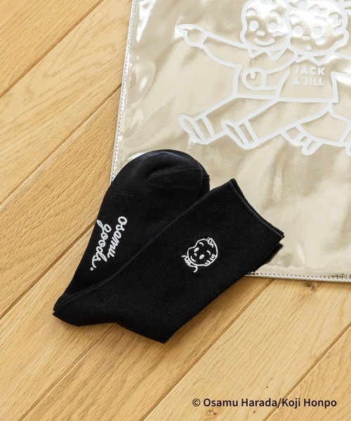 LEPSIM（レプシィム）の「【OSAMU GOODS×LEPSIM】ソックス　988867（ソックス/靴下・レディース・ホワイト/ライトグリーン/レッド/ブルー/ブラック/ベージュ/チャコールグレー/アイボリー・ONE SIZE）」の3枚目の写真