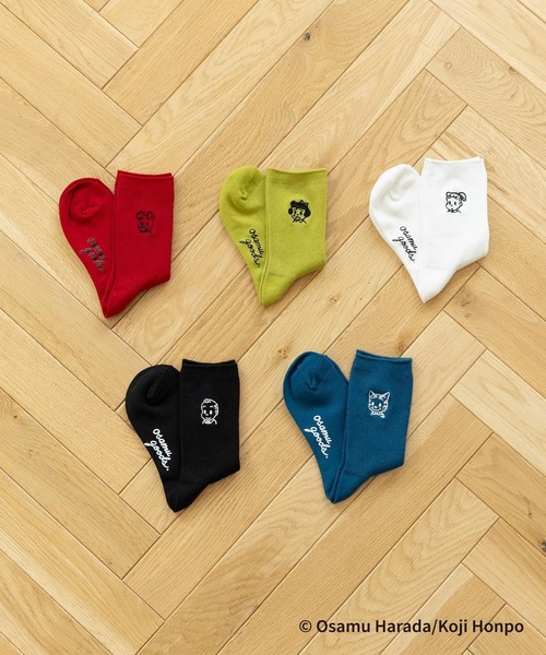 LEPSIM（レプシィム）の「【OSAMU GOODS×LEPSIM】ソックス　988867（ソックス/靴下・レディース・ホワイト/ライトグリーン/レッド/ブルー/ブラック/ベージュ/チャコールグレー/アイボリー・ONE SIZE）」の9枚目の写真