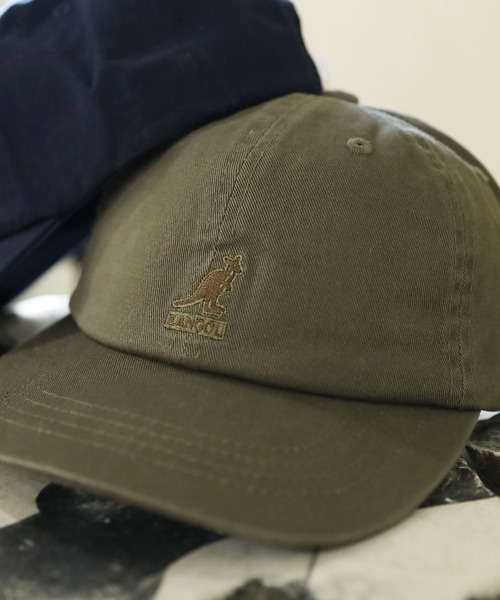KANGOL（カンゴール）の「KANGOL/カンゴール WASHED BASEBALL カーブバイザー 6パネルコットンキャップ（キャップ・メンズ・カーキ/ネイビー/ブラック/グリーン/ピンク/ワイン/ホワイト・FREE）」の18枚目の写真