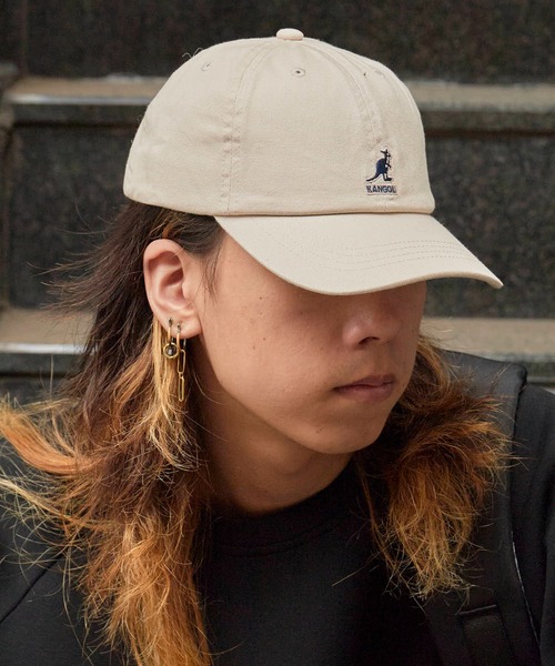 KANGOL（カンゴール）の「KANGOL/カンゴール WASHED BASEBALL カーブバイザー 6パネルコットンキャップ（キャップ・メンズ・カーキ/ネイビー/ブラック/グリーン/ピンク/ワイン/ホワイト・FREE）」の19枚目の写真