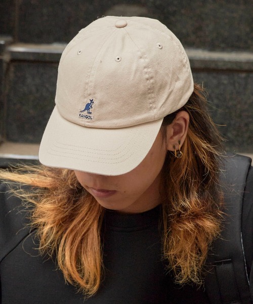 KANGOL（カンゴール）の「KANGOL/カンゴール WASHED BASEBALL カーブバイザー 6パネルコットンキャップ（キャップ・メンズ・カーキ/ネイビー/ブラック/グリーン/ピンク/ワイン/ホワイト・FREE）」の21枚目の写真