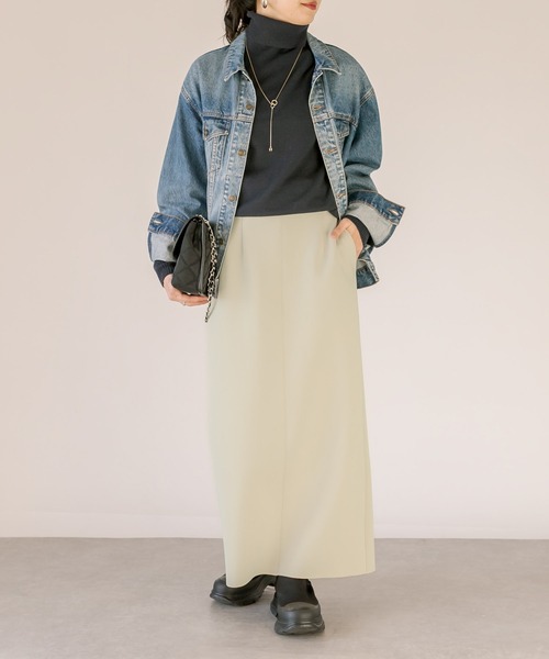 RIVE DROITE(リヴドロワ)の「2サイズ展開/コンパクトストレッチタイトスカート(スカート・レディース・ブラック/ベージュ/カーキ・38/36)」の14枚目の写真