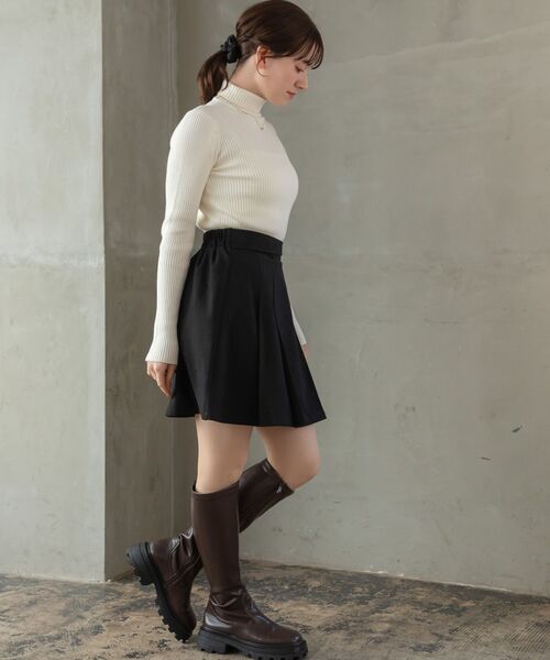 RETRO GIRL（レトロガール）の「ボックスプリーツミニSK（スカート・レディース・ライトグレー/ブラック/ダークブラウン・FREE）」の6枚目の写真