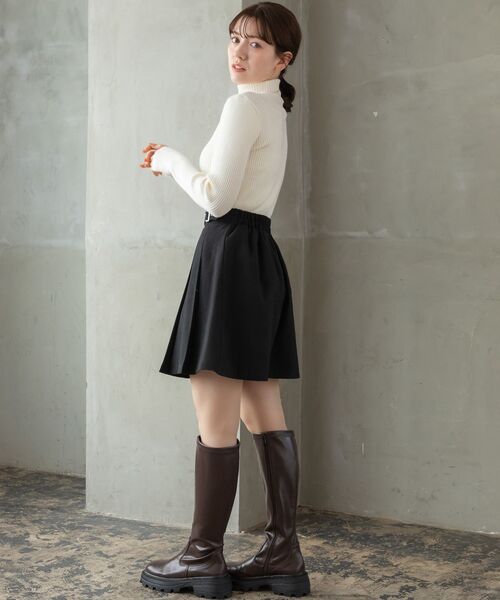 RETRO GIRL（レトロガール）の「ボックスプリーツミニSK（スカート・レディース・ライトグレー/ブラック/ダークブラウン・FREE）」の7枚目の写真