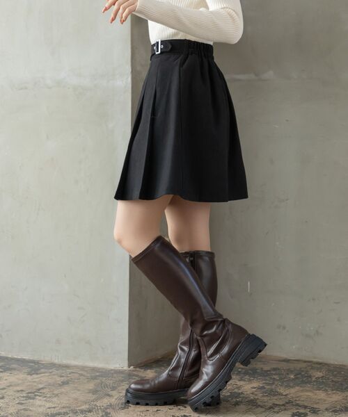RETRO GIRL（レトロガール）の「ボックスプリーツミニSK（スカート・レディース・ライトグレー/ブラック/ダークブラウン・FREE）」の10枚目の写真