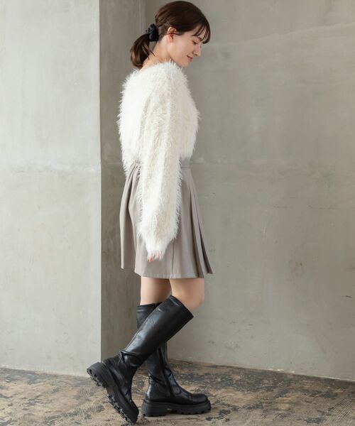 RETRO GIRL（レトロガール）の「ボックスプリーツミニSK（スカート・レディース・ライトグレー/ブラック/ダークブラウン・FREE）」の13枚目の写真