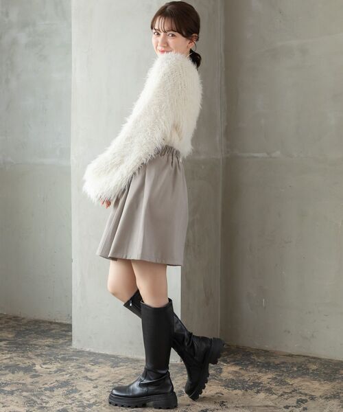 RETRO GIRL（レトロガール）の「ボックスプリーツミニSK（スカート・レディース・ライトグレー/ブラック/ダークブラウン・FREE）」の14枚目の写真