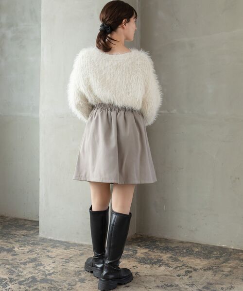 RETRO GIRL（レトロガール）の「ボックスプリーツミニSK（スカート・レディース・ライトグレー/ブラック/ダークブラウン・FREE）」の15枚目の写真