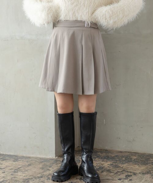 RETRO GIRL（レトロガール）の「ボックスプリーツミニSK（スカート・レディース・ライトグレー/ブラック/ダークブラウン・FREE）」の16枚目の写真