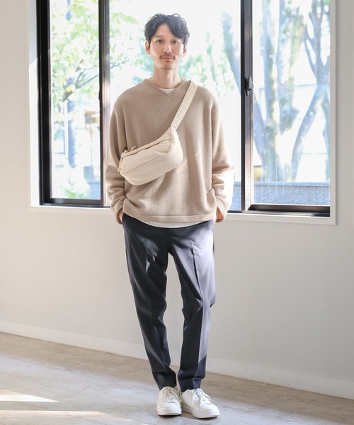 GLOBAL WORK(グローバルワーク)の「撥水ライトミニショルダー/992131(ショルダーバッグ・メンズ・ブラック/ライトグリーン/オフホワイト・FREE)」の4枚目の写真