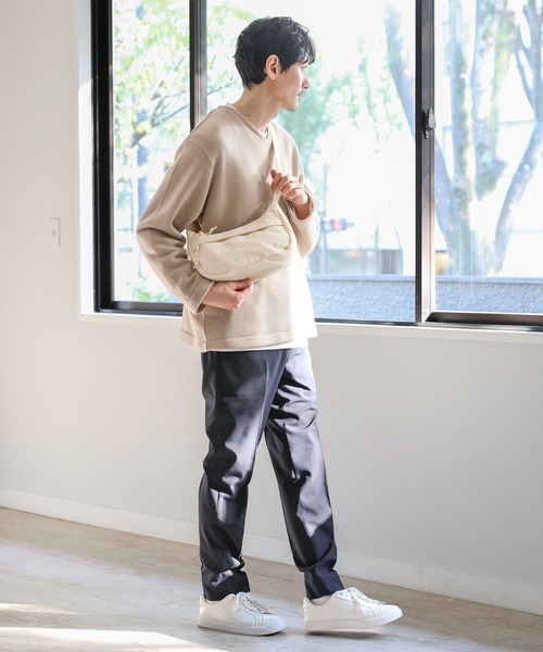 GLOBAL WORK(グローバルワーク)の「撥水ライトミニショルダー/992131(ショルダーバッグ・メンズ・ブラック/ライトグリーン/オフホワイト・FREE)」の5枚目の写真