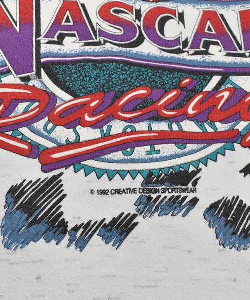 VINTAGE(ヴィンテージ)の「【ヴィンテージ古着】90's NASCAR Racing レーシングプリント カスリ クルーネックスウェット USA製(スウェット・メンズ・ホワイト・X-LARGE)」の2枚目の写真