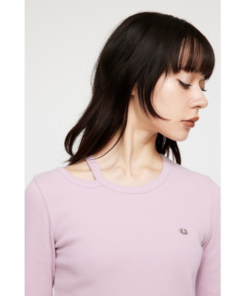LAGUA GEM（ラグアジェム）の「METAL MOTIF ロングTシャツ（Tシャツ/カットソー・レディース・ライトピンク/ライトブルー/ブラック/ホワイト・FREE）」の10枚目の写真