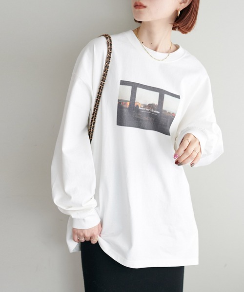 DISCOAT(ディスコート)の「【WEB限定】アソートフォトグラフィックロングTシャツ(Tシャツ/カットソー・レディース・ブラック/スカイブルー/レッド・FREE)」の4枚目の写真