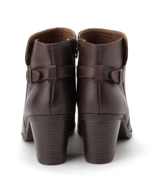 BEAMS LIGHTS Women's(ビームスライツ ウィメンズ)の「BEAMS LIGHTS / ベルトデザイン ヒールブーツ(ブーツ・レディース・ダークブラウン/ブラック・39/38/36/37)」の7枚目の写真
