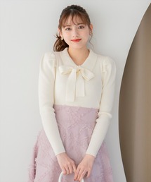 タックスリーブリボンタイプルオーバー