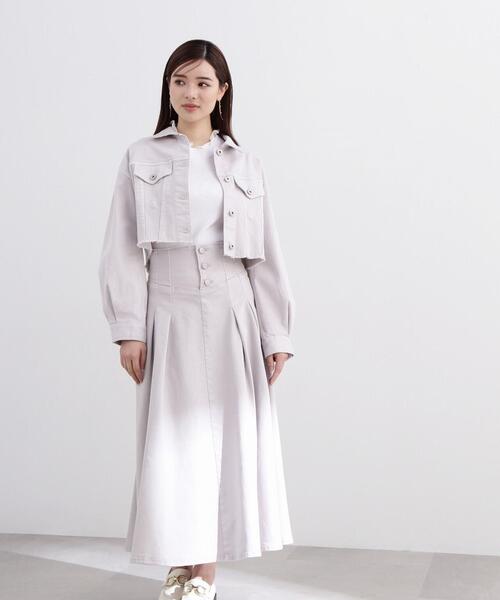 PROPORTION BODY DRESSING（プロポーションボディドレッシング）の「コルセットマークデニムフレアスカート / 1214120203（スカート・レディース・グレー/ブルー・SMALL/MEDIUM）」の6枚目の写真