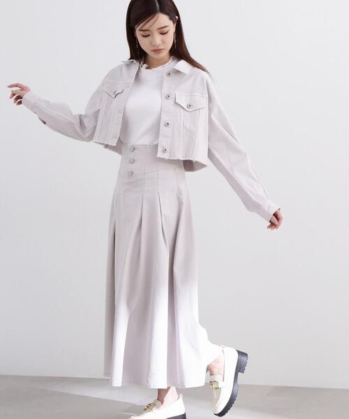 PROPORTION BODY DRESSING（プロポーションボディドレッシング）の「コルセットマークデニムフレアスカート / 1214120203（スカート・レディース・グレー/ブルー・SMALL/MEDIUM）」の7枚目の写真