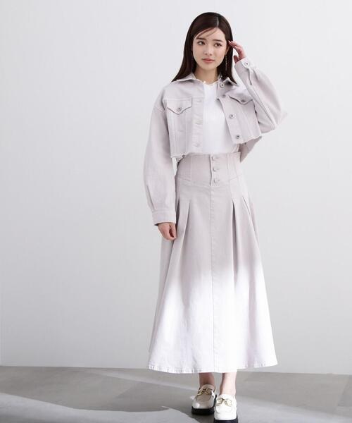 PROPORTION BODY DRESSING（プロポーションボディドレッシング）の「コルセットマークデニムフレアスカート / 1214120203（スカート・レディース・グレー/ブルー・SMALL/MEDIUM）」の8枚目の写真