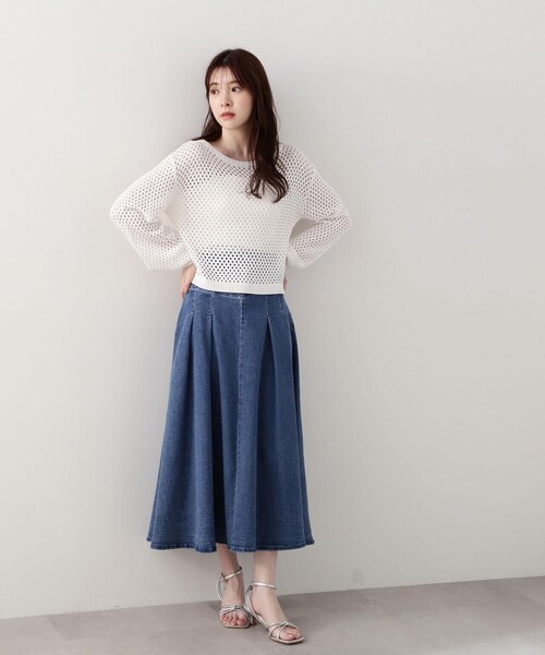 PROPORTION BODY DRESSING（プロポーションボディドレッシング）の「コルセットマークデニムフレアスカート / 1214120203（スカート・レディース・グレー/ブルー・SMALL/MEDIUM）」の15枚目の写真