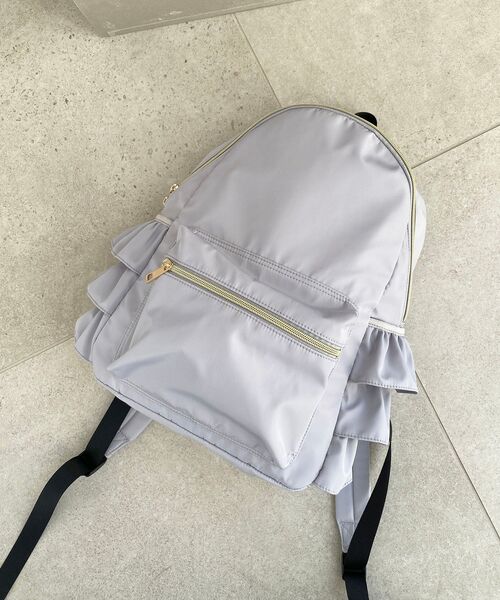 MAJESTIC LEGON（マジェスティックレゴン）の「サイドフリルリュック（バックパック/リュック・レディース・ブラック/アイボリー/ライトグレー/ピンク・FREE）」の7枚目の写真