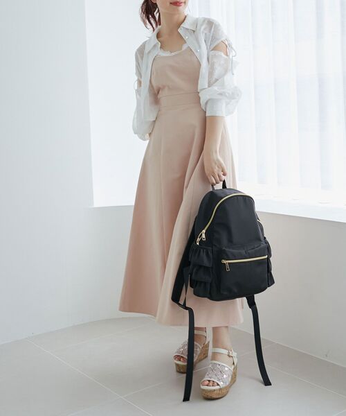 MAJESTIC LEGON（マジェスティックレゴン）の「サイドフリルリュック（バックパック/リュック・レディース・ブラック/アイボリー/ライトグレー/ピンク・FREE）」の20枚目の写真