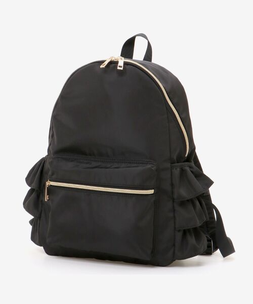 MAJESTIC LEGON（マジェスティックレゴン）の「サイドフリルリュック（バックパック/リュック・レディース・ブラック/アイボリー/ライトグレー/ピンク・FREE）」の5枚目の写真